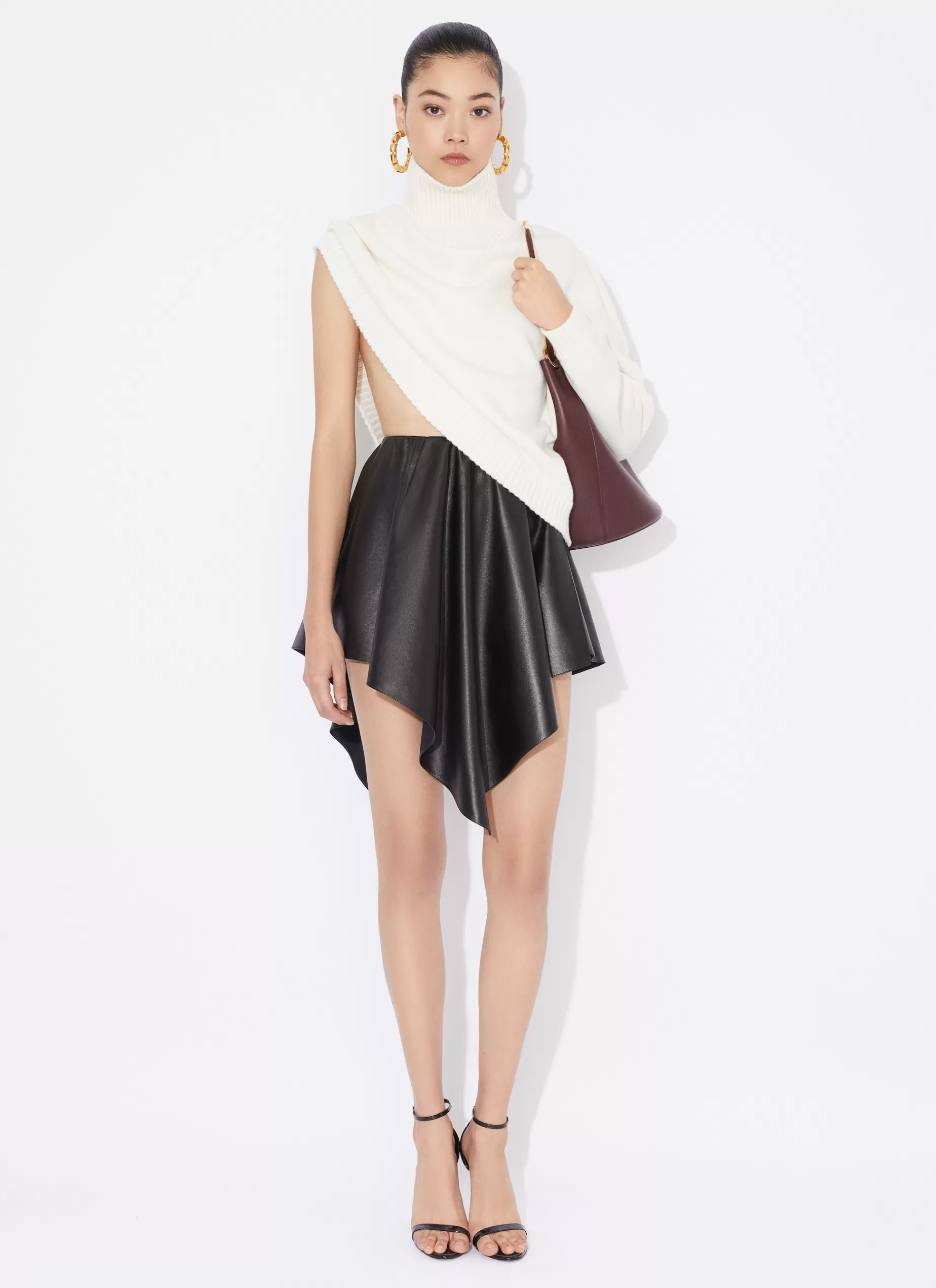 Alaïa ASYMMETRISCHER CAPE-PULLOVER AUS KASCHMIR< Pullover & Cardigans
