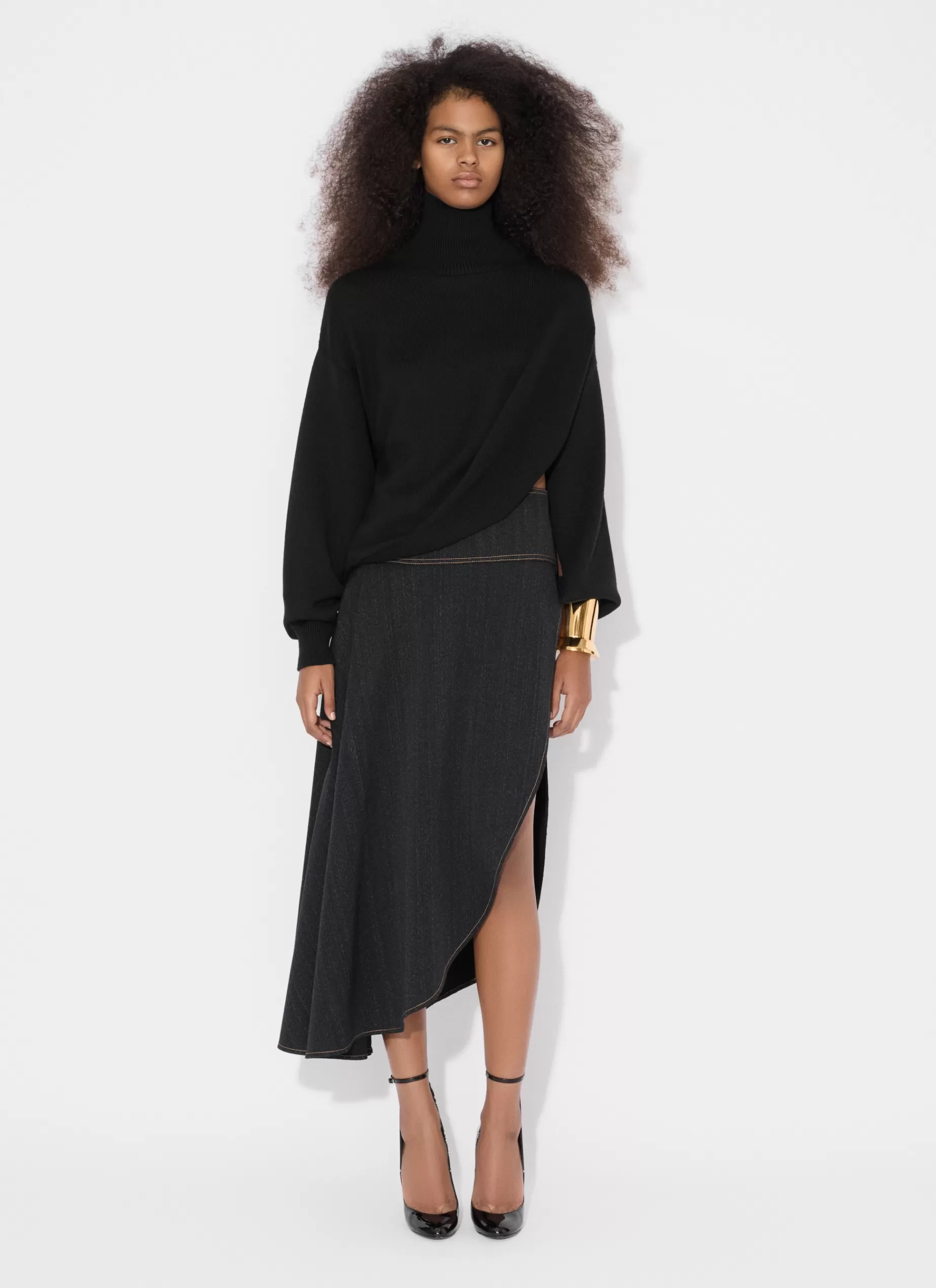 Alaïa ASYMMETRISCHER STRICKPULLOVER< Strickwaren | Pullover & Cardigans