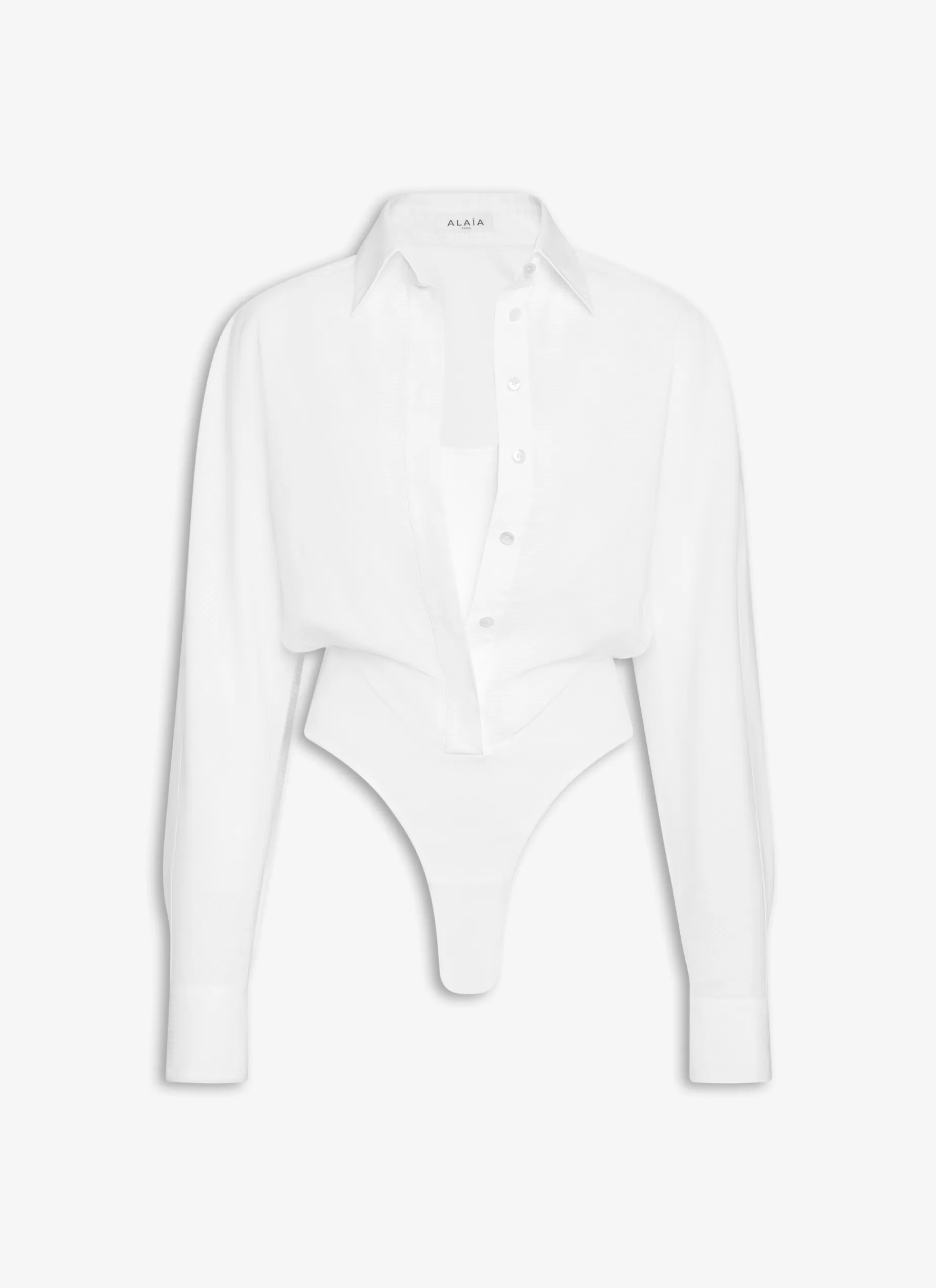 Alaïa BODY-SHIRT MIT BASE LAYER< Bodysuits & Leggings