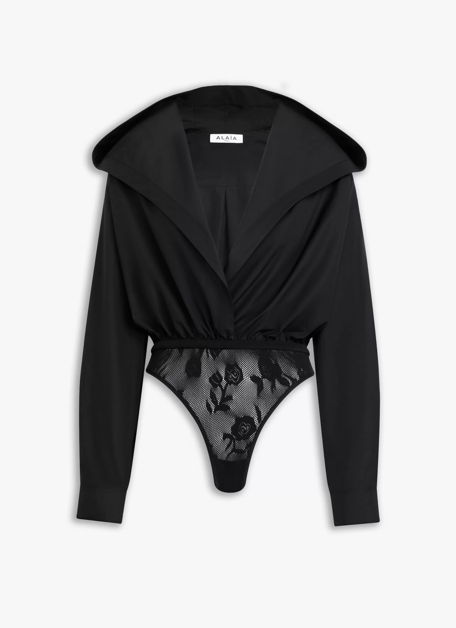 Alaïa BODY-SHIRT MIT KAPUZE< Bodysuits & Leggings