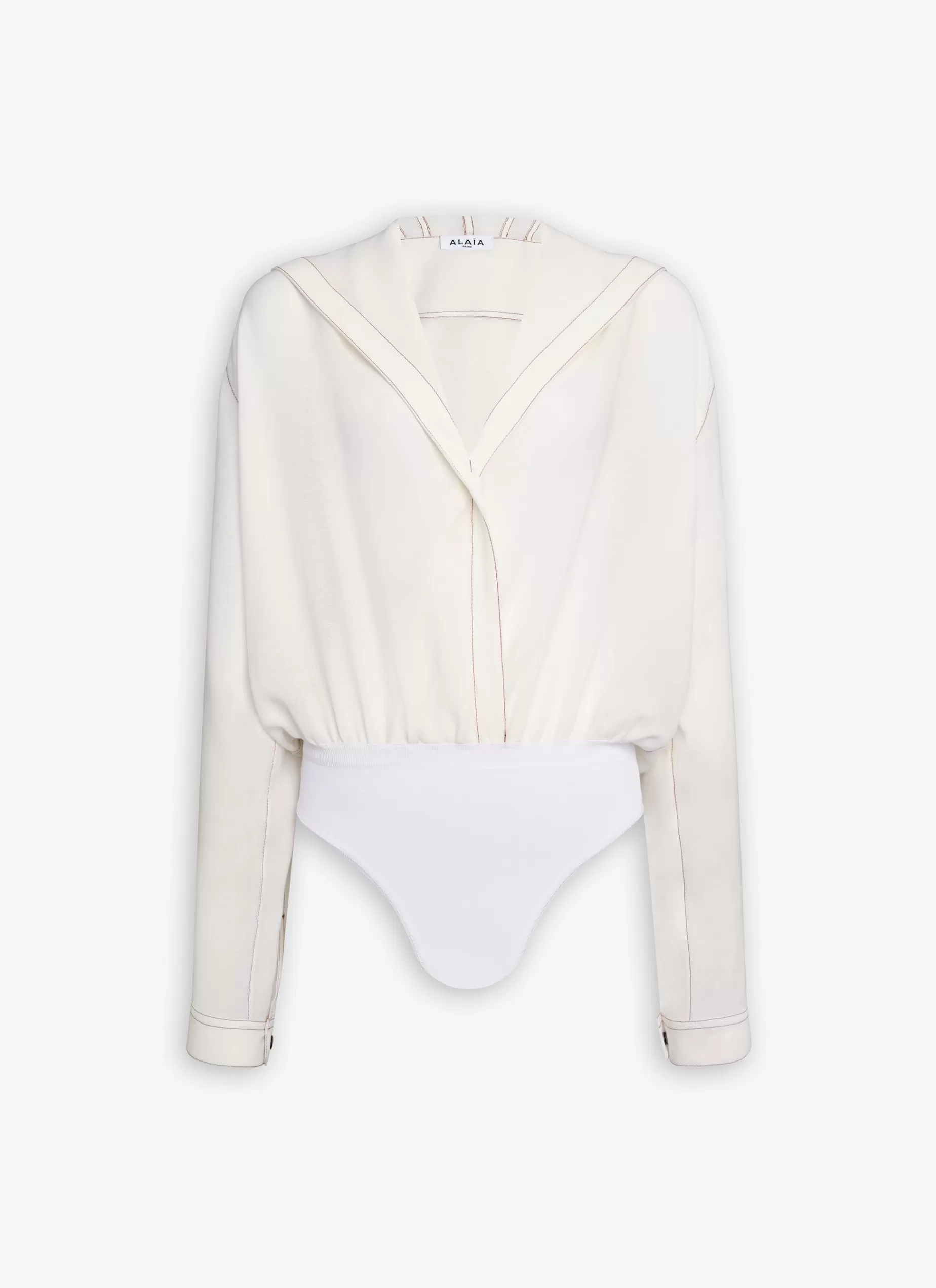 Alaïa BODY-SHIRT MIT KAPUZE< Bodysuits & Leggings