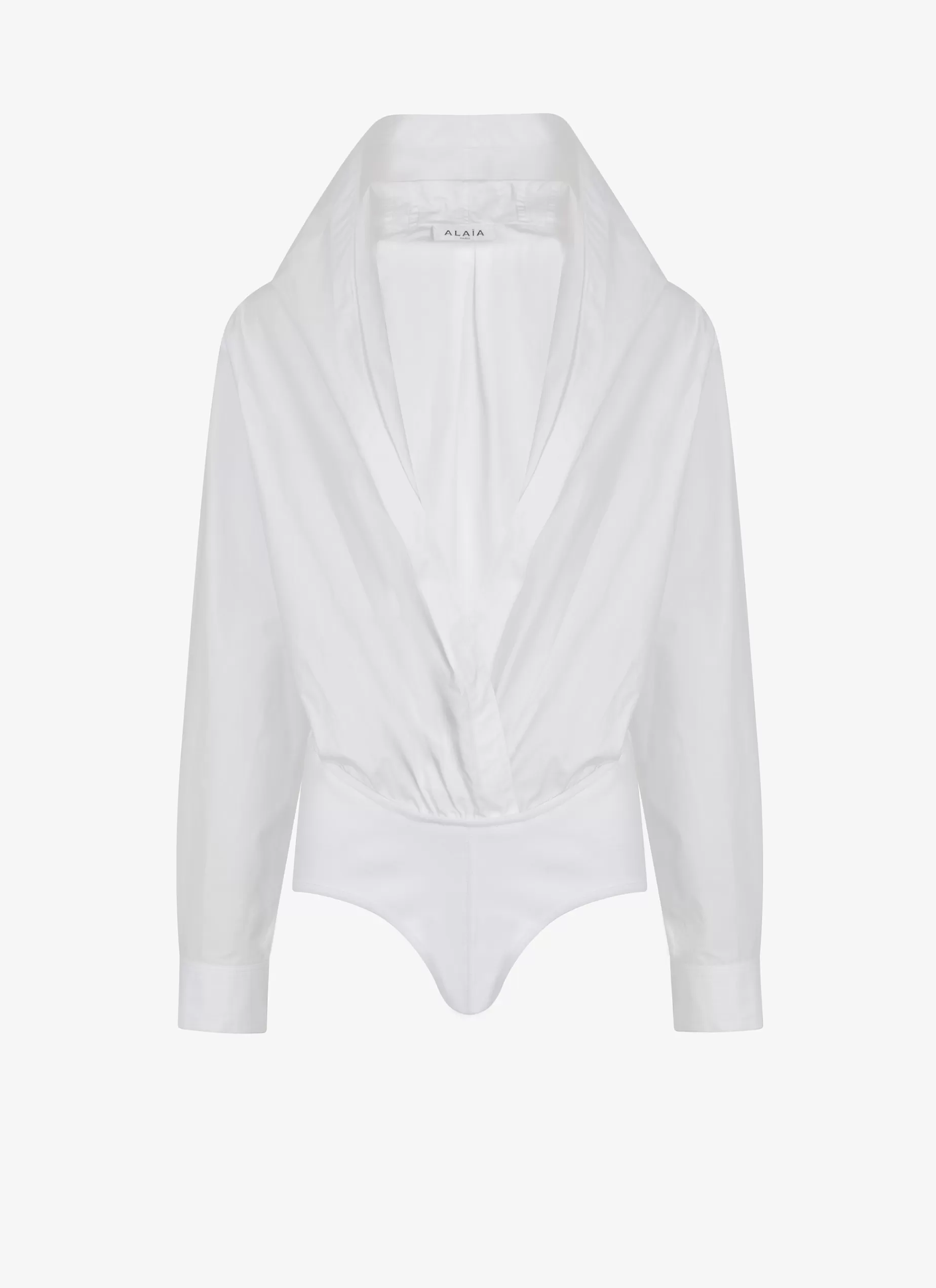 Alaïa BODY-SHIRT MIT KAPUZE AUS BAUMWOLLPOPELINE< Bodysuits & Leggings