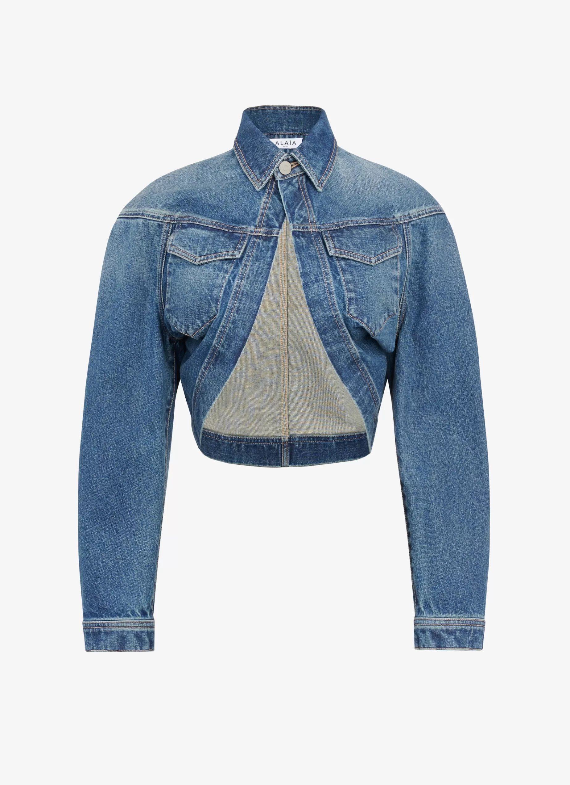 Alaïa CARDI-JACKE AUS DENIM< Denim | Mäntel & Jacken
