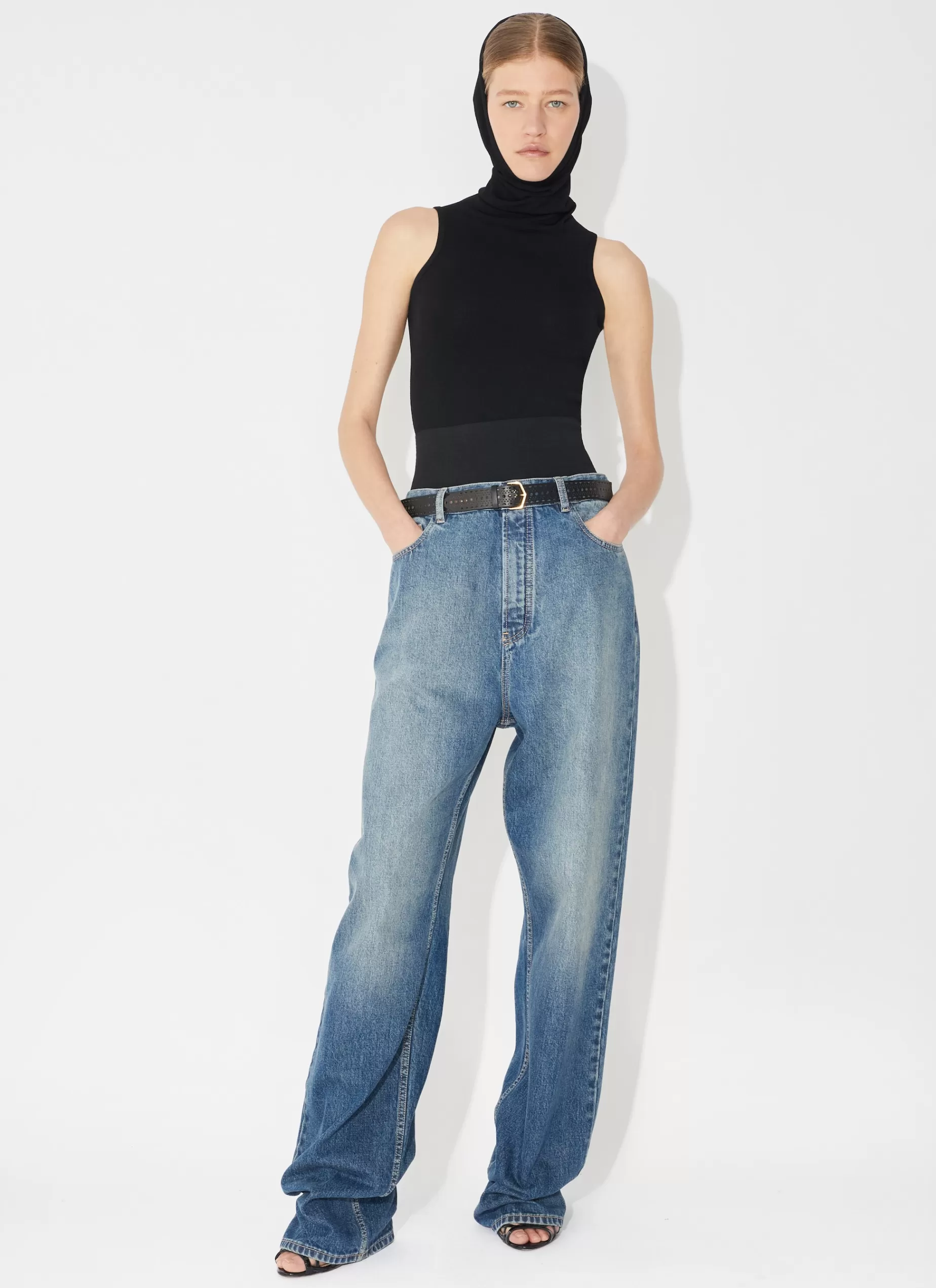 Alaïa DENIMHOSE MIT STRICKGÜRTEL< Denim | Hosen & Shorts