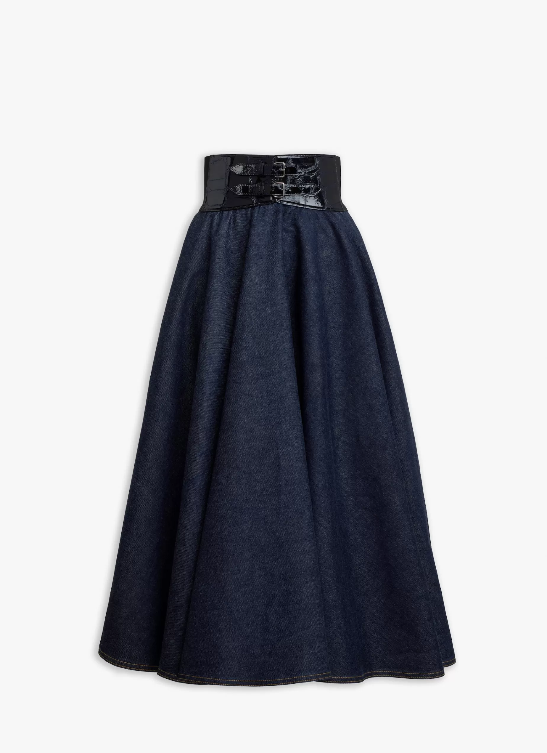 Alaïa DENIM-ROCK MIT GÜRTEL< Denim | Röcke