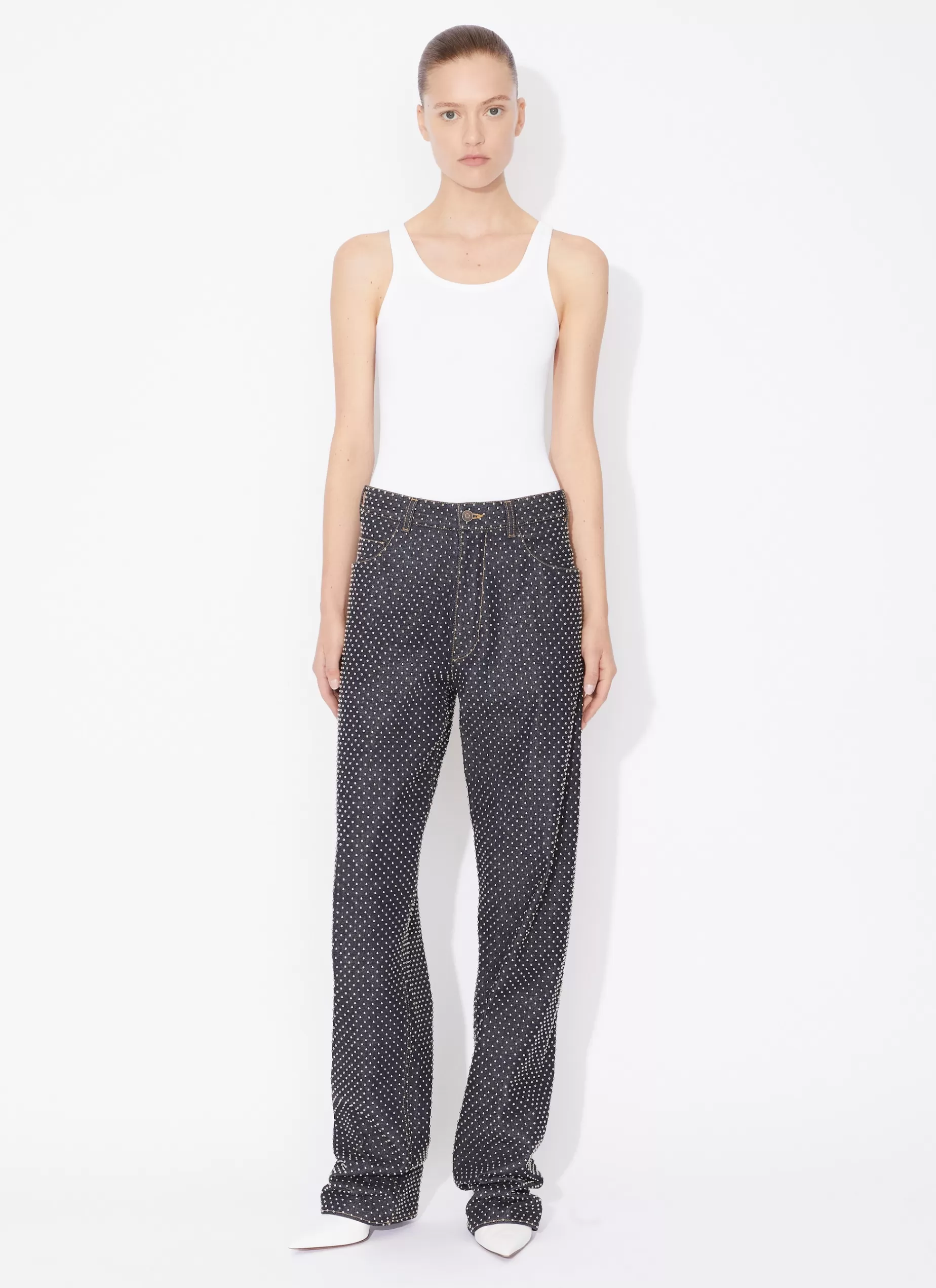 Alaïa GERADE DENIMHOSE< Hosen & Shorts
