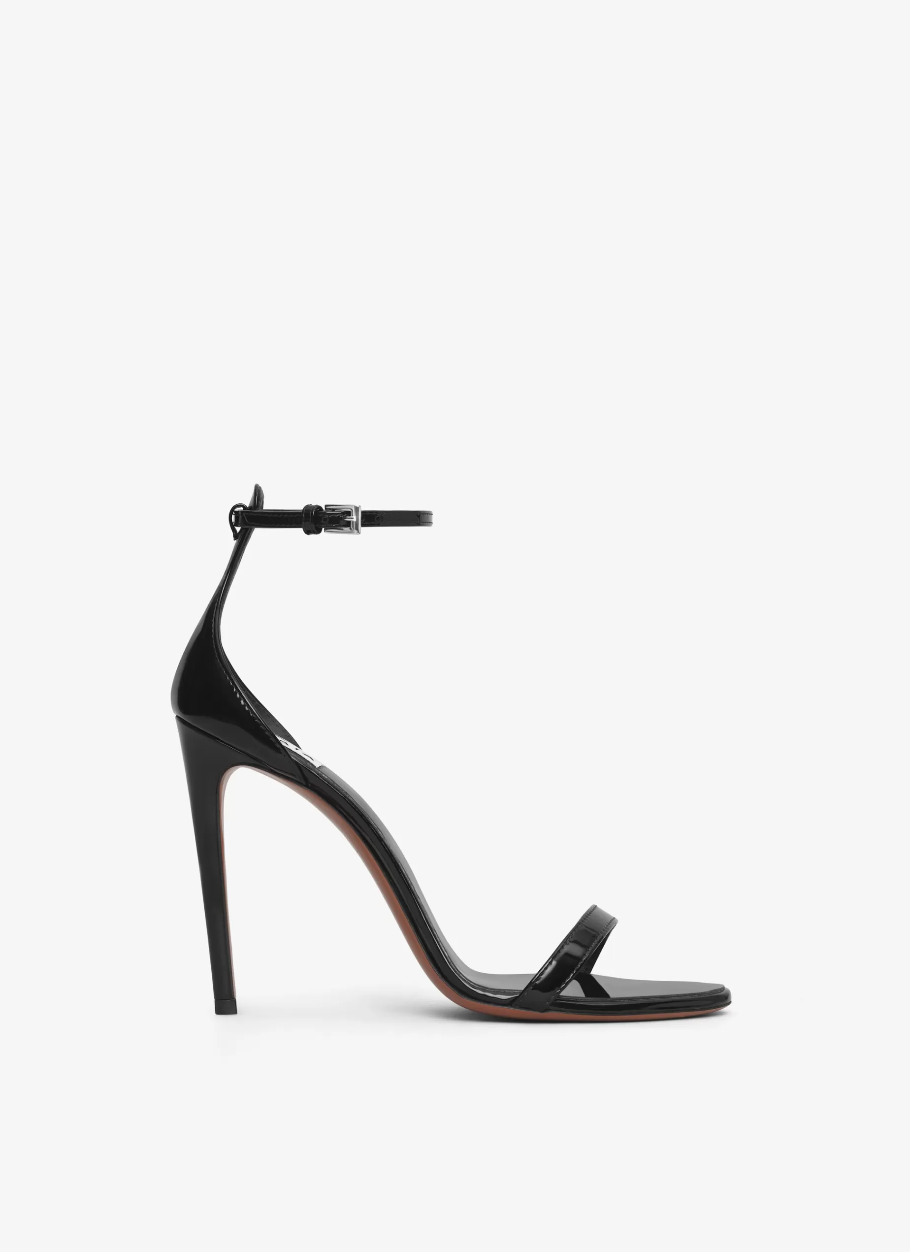 Alaïa HOHE SANDALEN AUS LACK-KALBSLEDER< Sandalen