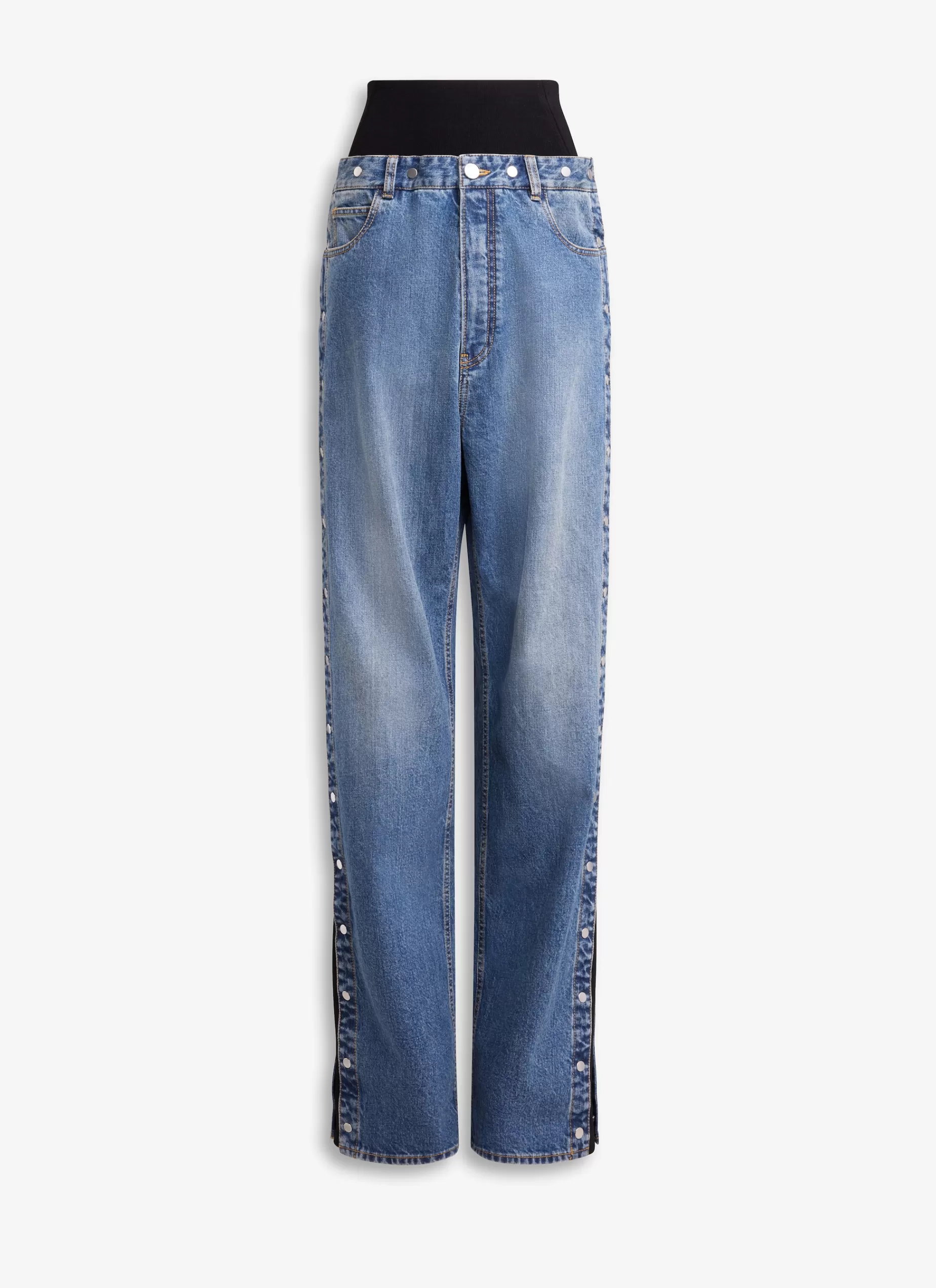 Alaïa JEANS MIT STRICKBUND AUS STONE-DENIM< Denim | Hosen & Shorts