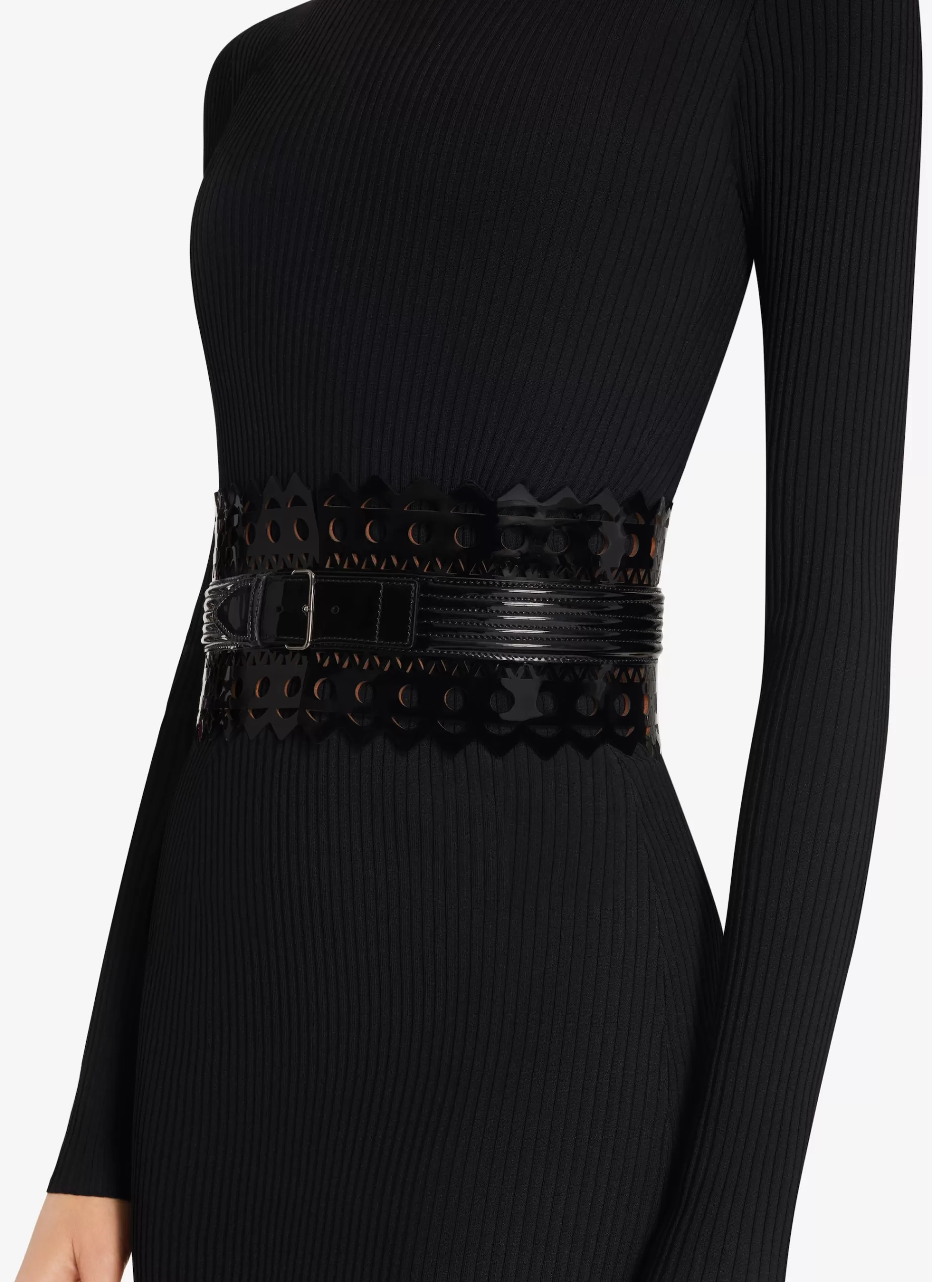 Alaïa Korsettgürtel Mit Ajour-Muster Aus Lackleder< Korsettgürtel