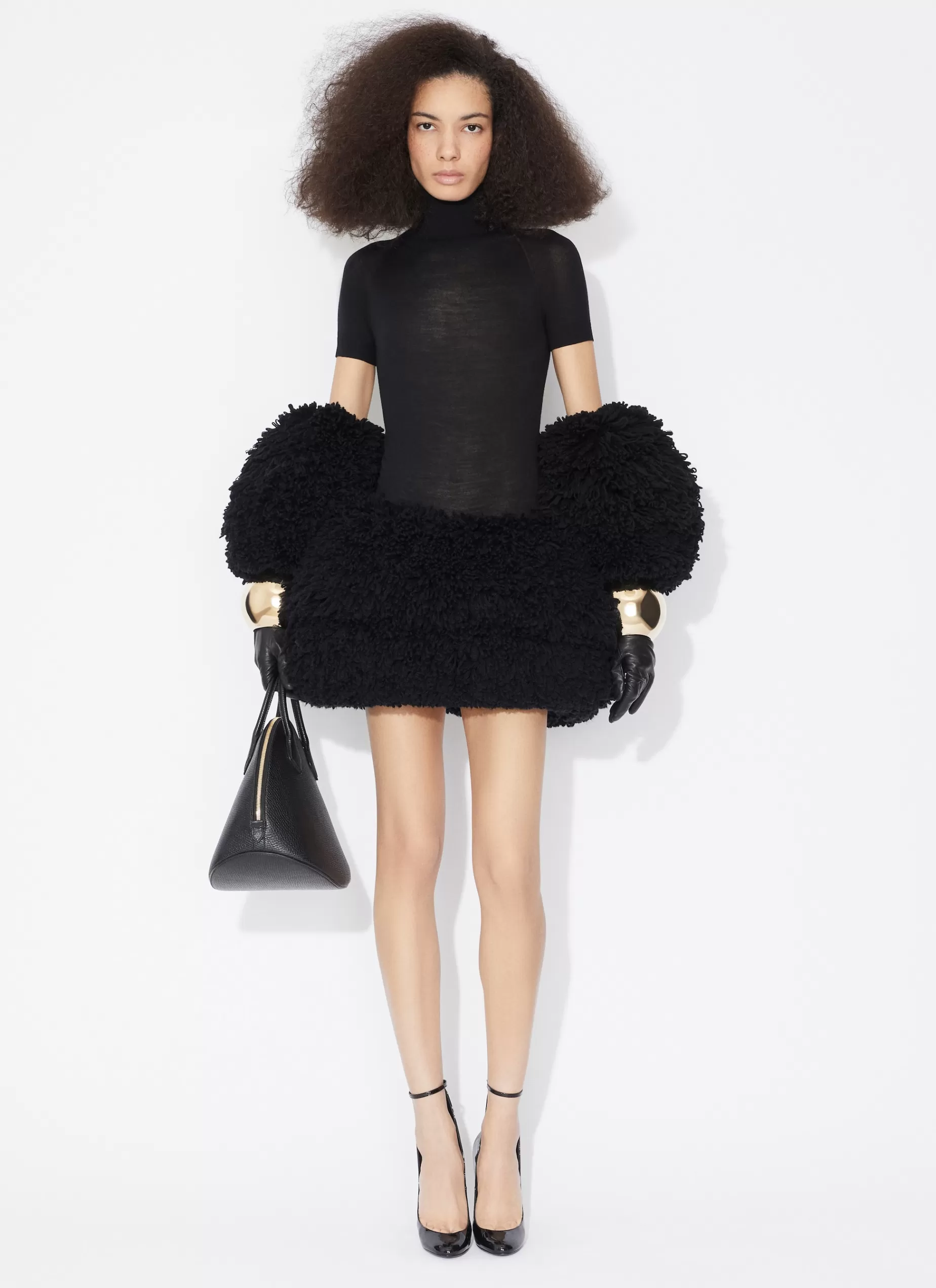 Alaïa KURZARM-BODY AUS TRANSPARENTEM WOLLSTRICK< Strickwaren | Bodysuits & Leggings