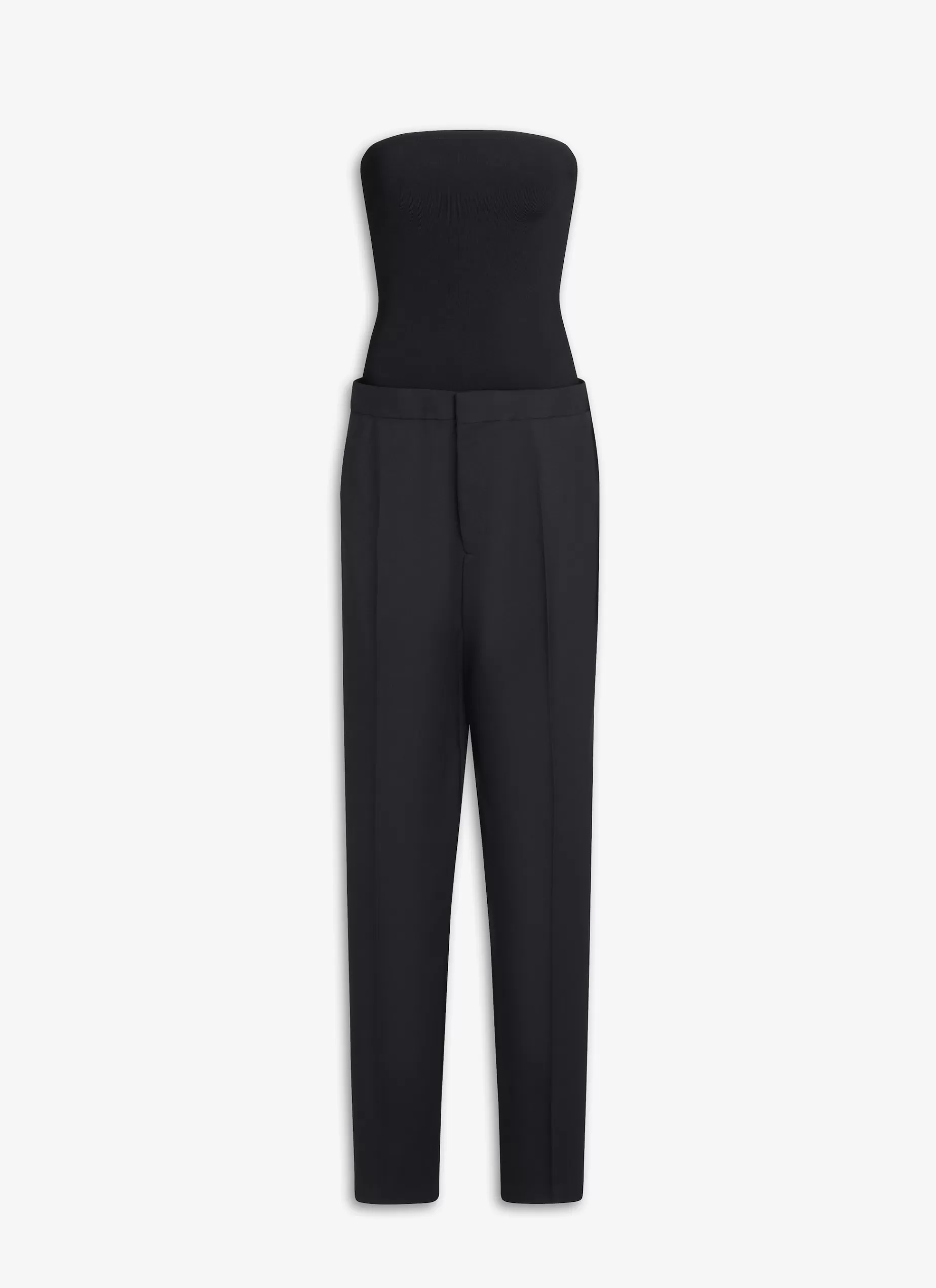 Alaïa MASSGESCHNEIDERTER BUSTIER-JUMPSUIT AUS STRICK< Hosen & Shorts