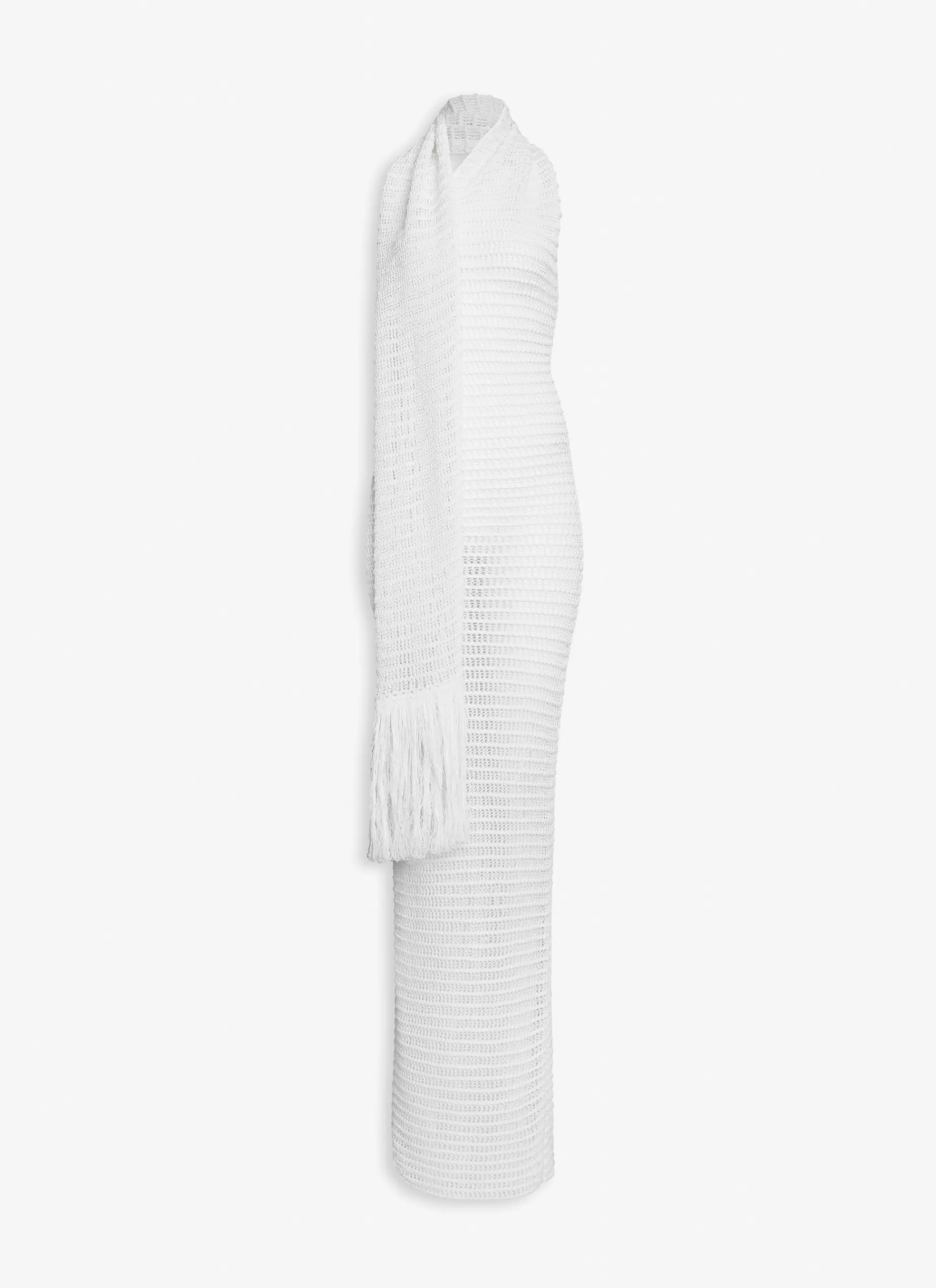 Alaïa MAXI-HÄKELKLEID MIT FRANSENSCHAL< Strickwaren | Kleider