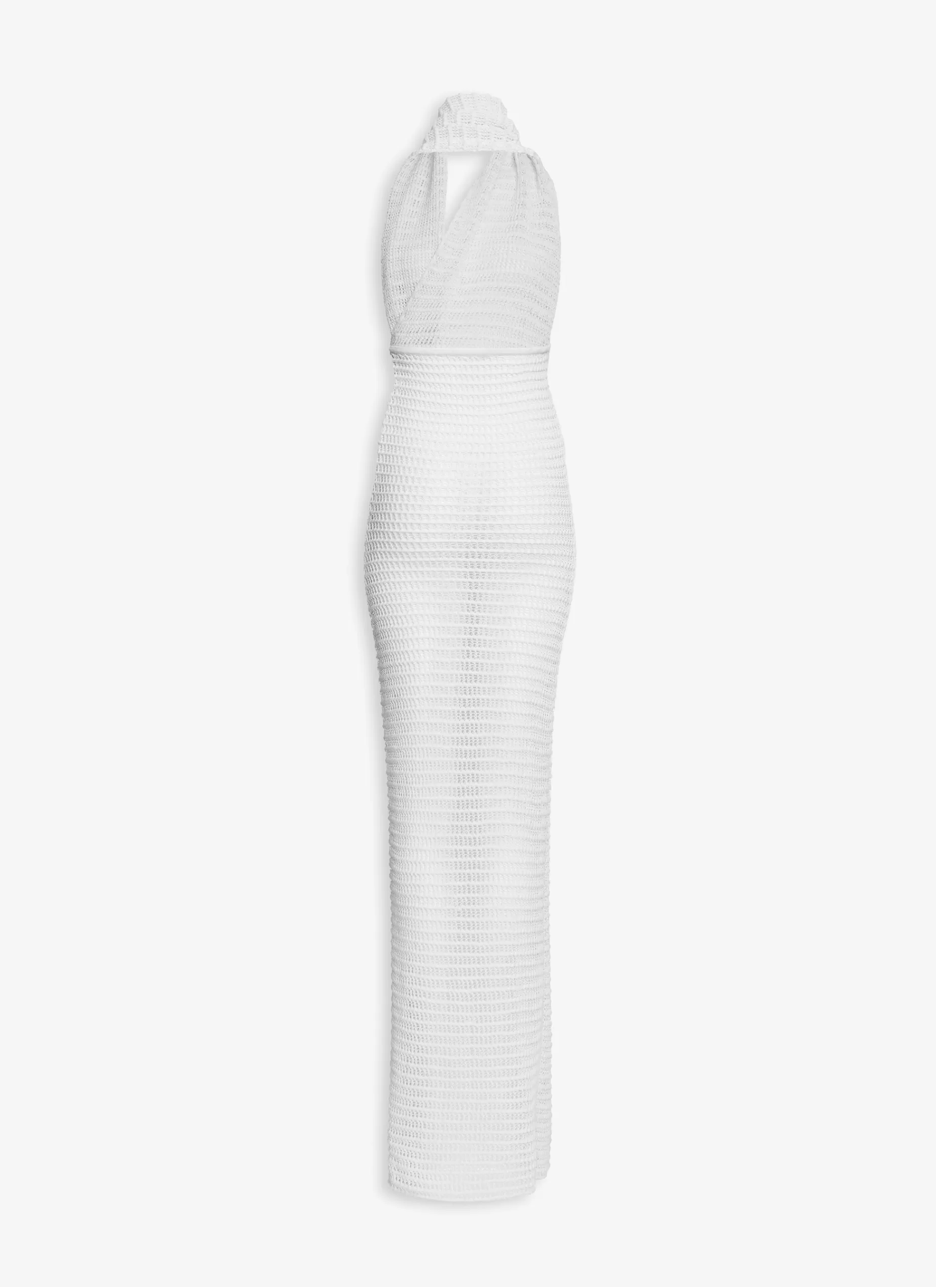 Alaïa MAXI-HÄKELKLEID MIT FRANSENSCHAL< Strickwaren | Kleider