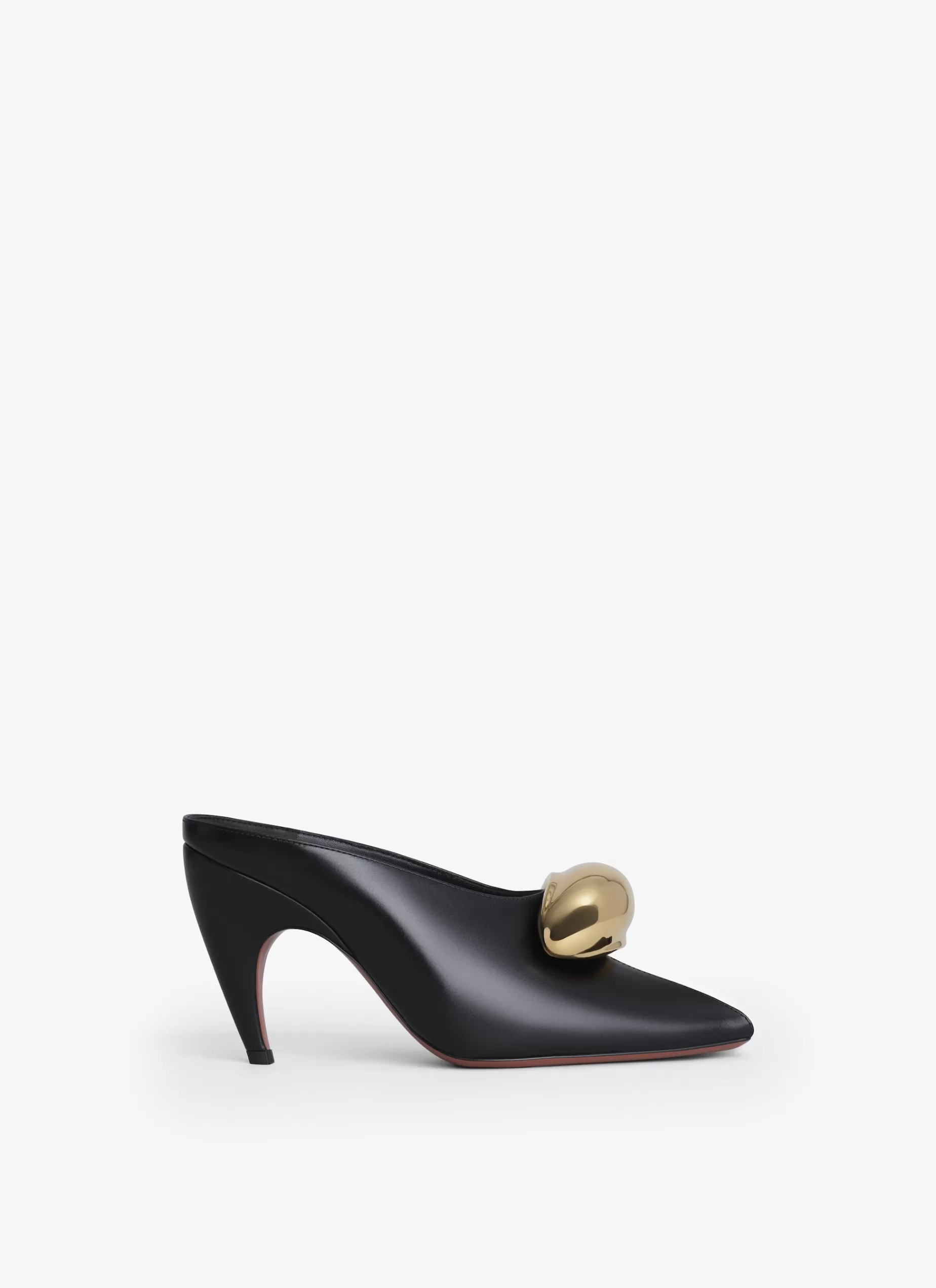 Alaïa PANTOLETTEN SPIKE MIT SCHMUCKDETAIL AUS KALBSLEDER< Mules