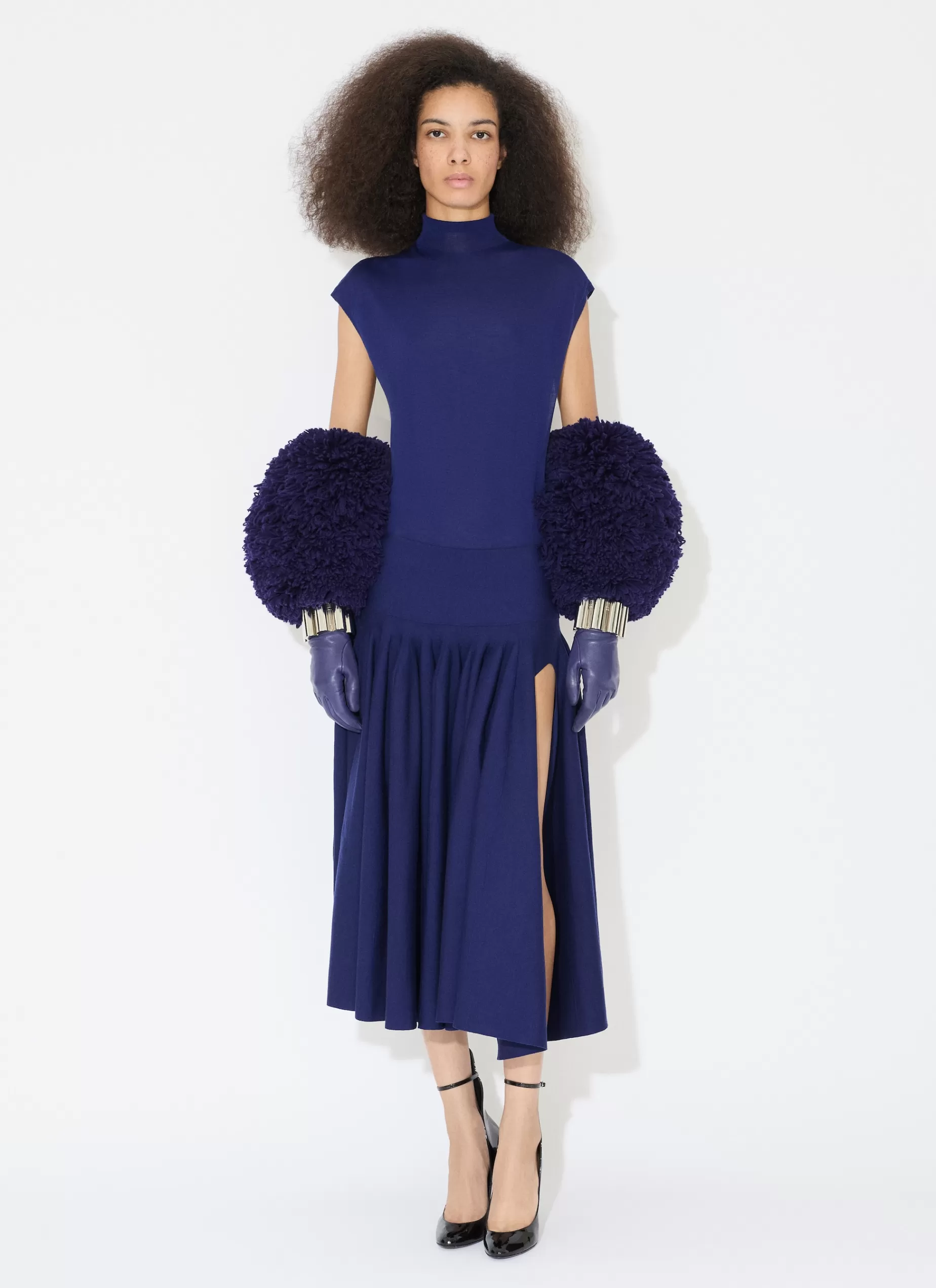 Alaïa PLISSEE-STRICKROCK MIT GODETS< Strickwaren | Röcke