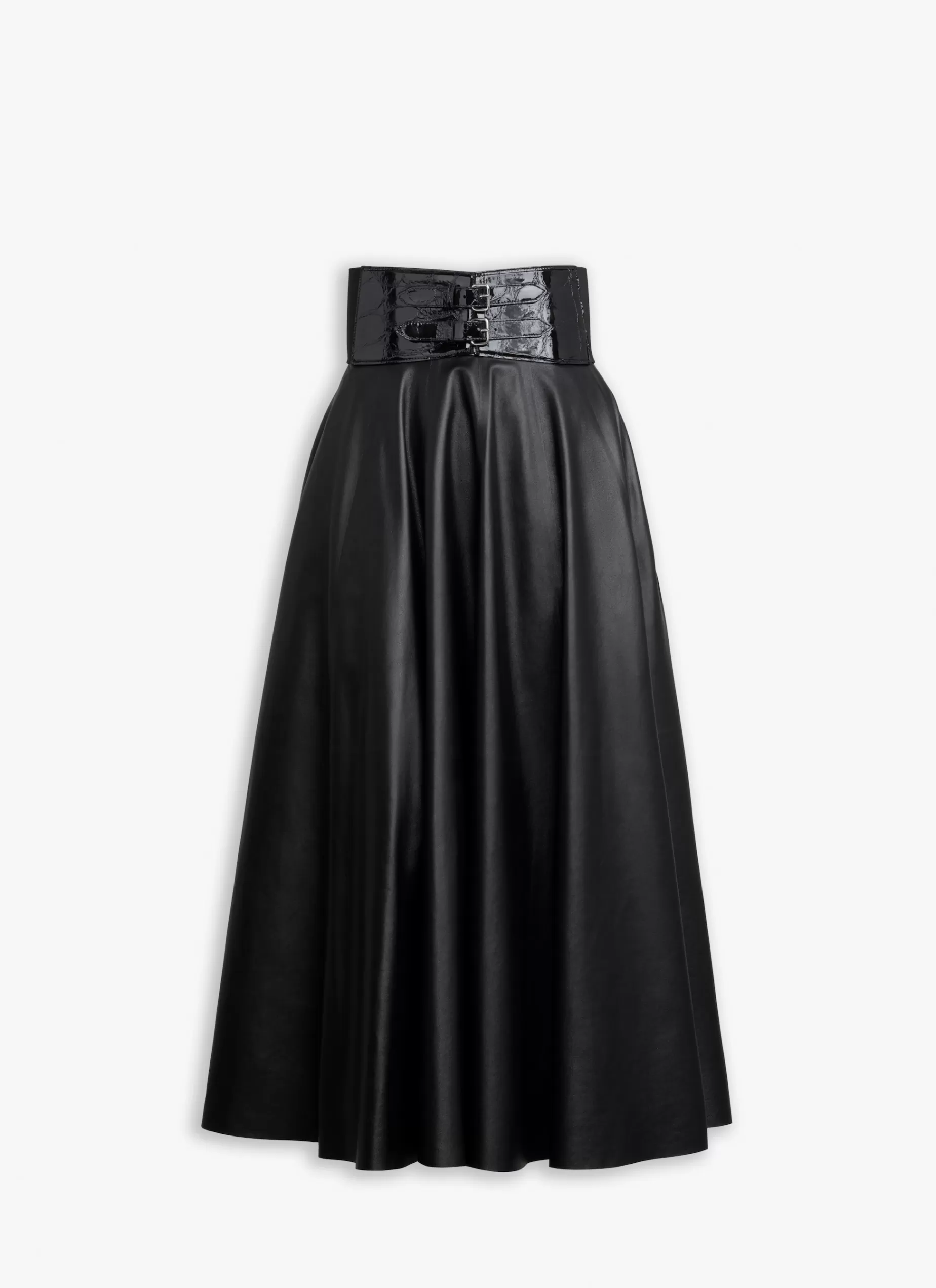Alaïa ROCK MIT GÜRTEL AUS LAMMLEDER< Röcke