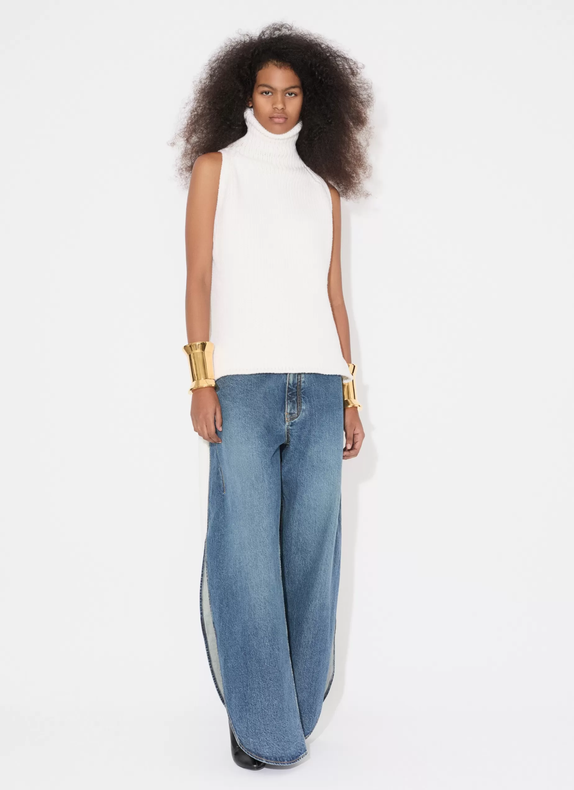 Alaïa RUNDE JEANS AUS STONE-DENIM< Denim | Hosen & Shorts