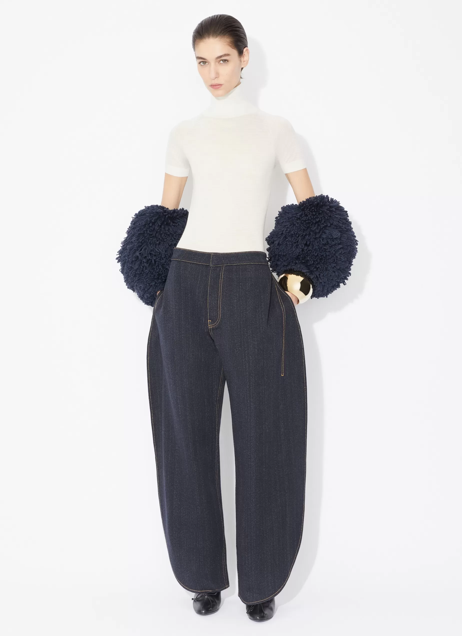 Alaïa RUNDE JEANS AUS WOLLDENIM< Denim | Hosen & Shorts