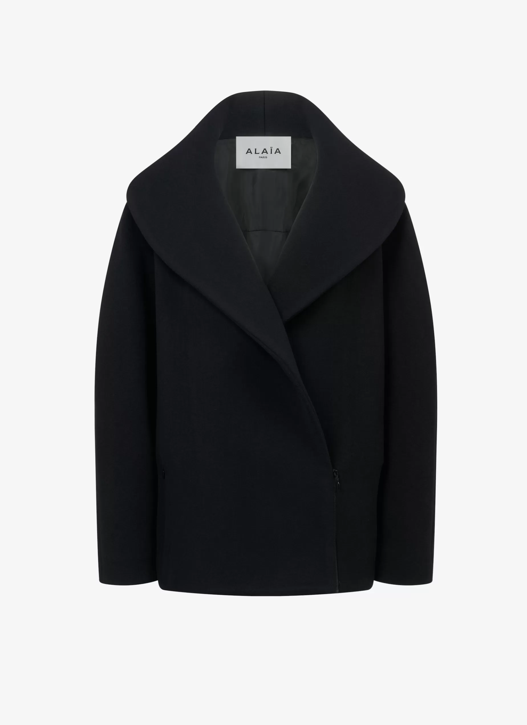 Alaïa RUNDER CABAN-MANTEL AUS WOLLE< Mäntel & Jacken