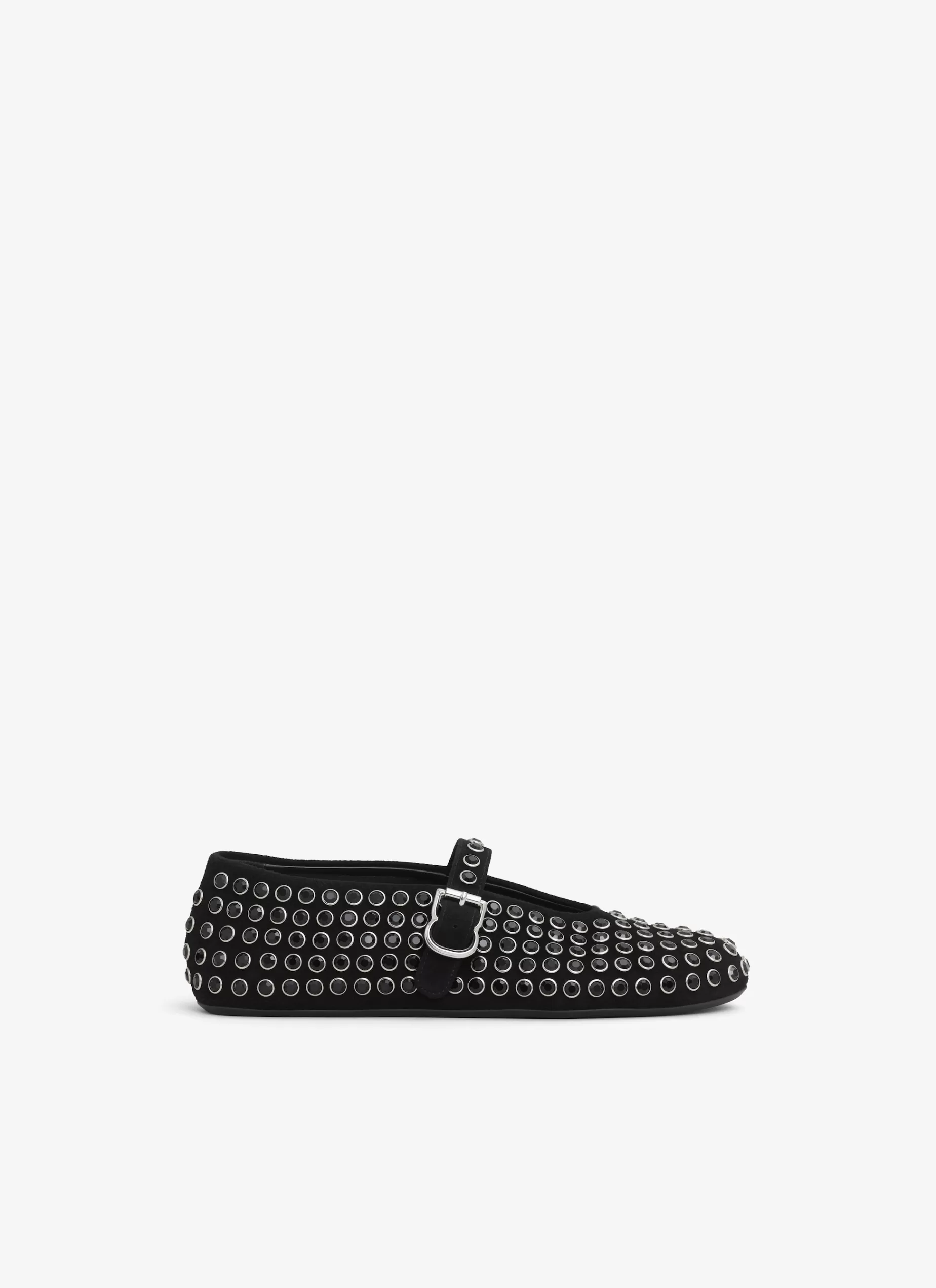 Alaïa STRASS SUEDE BALLET FLATS< Flache Schuhe | La Ballerine