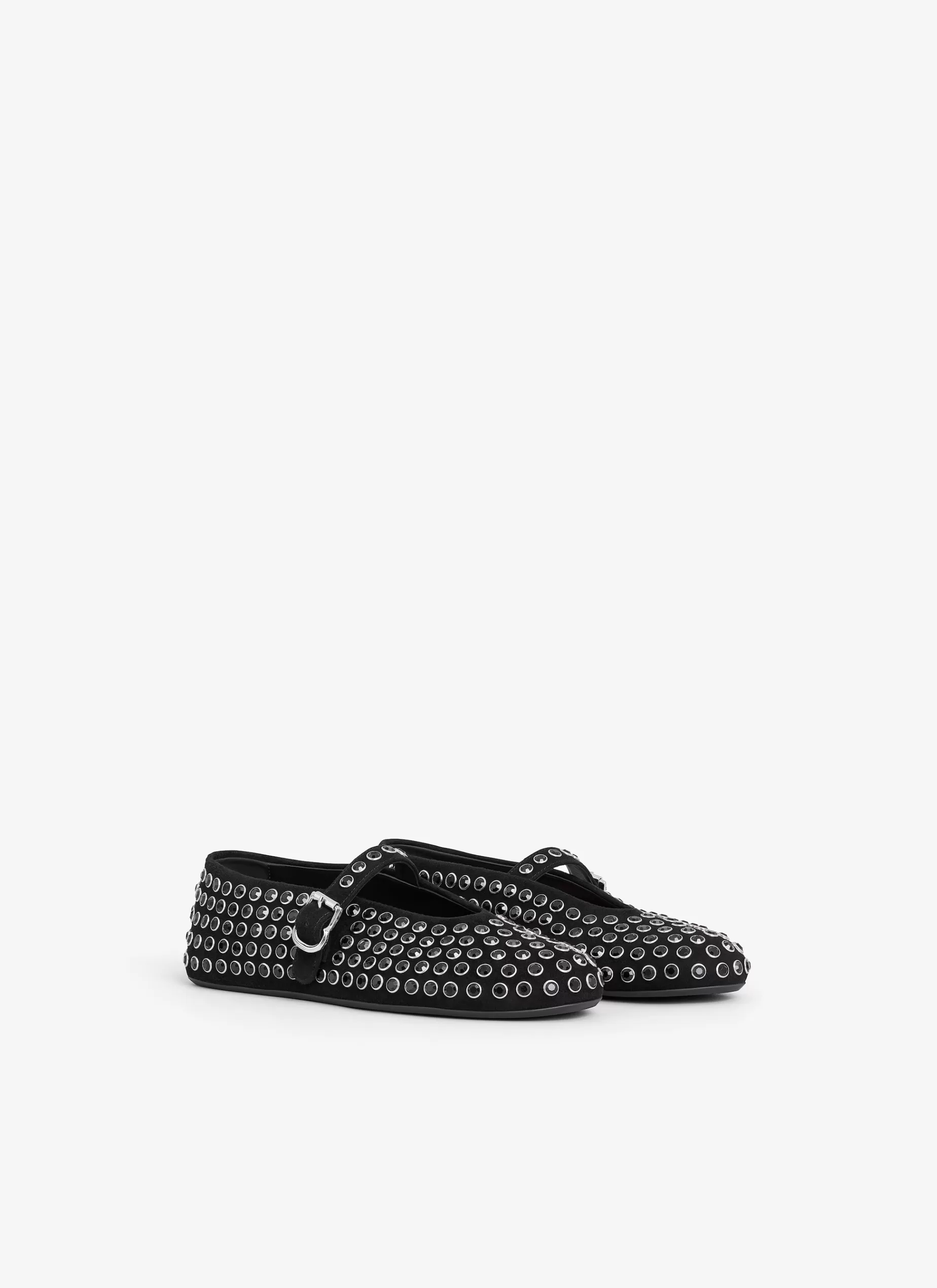 Alaïa STRASS SUEDE BALLET FLATS< Flache Schuhe | La Ballerine