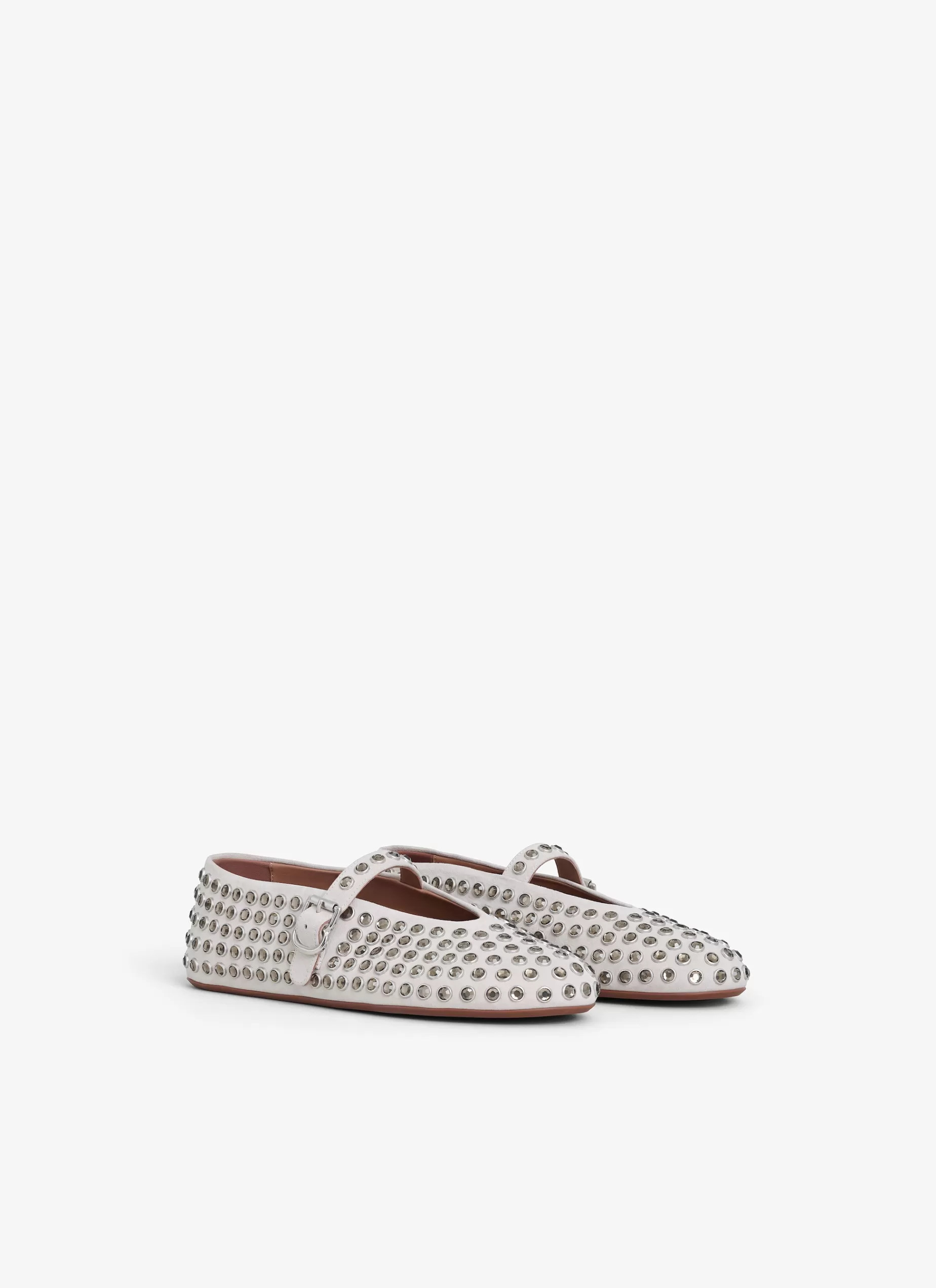 Alaïa STRASS SUEDE BALLET FLATS< Flache Schuhe | La Ballerine