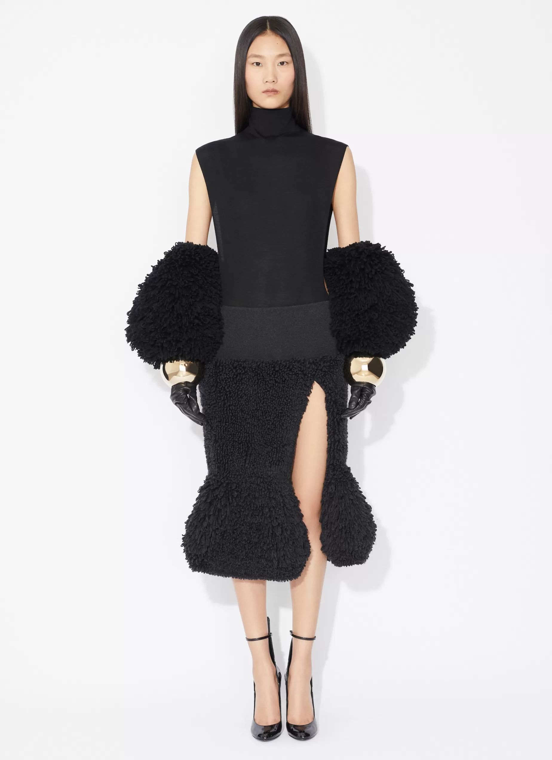 Alaïa STRICKBODY MIT FLÜGELÄRMELN< Strickwaren | Bodysuits & Leggings