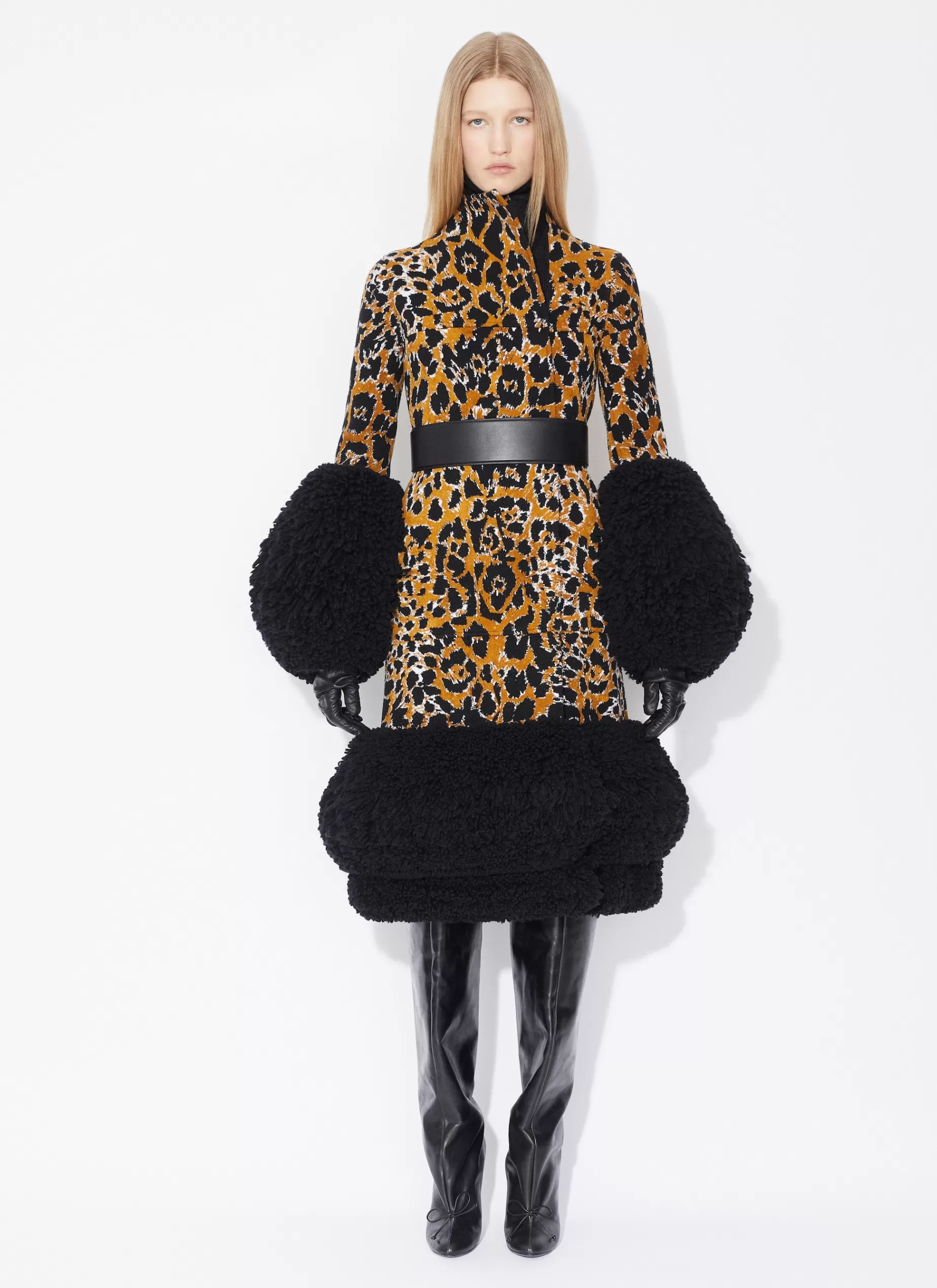 Alaïa STRICKMANTEL AUS LEOPARDEN-JACQUARD< Strickwaren | Mäntel & Jacken