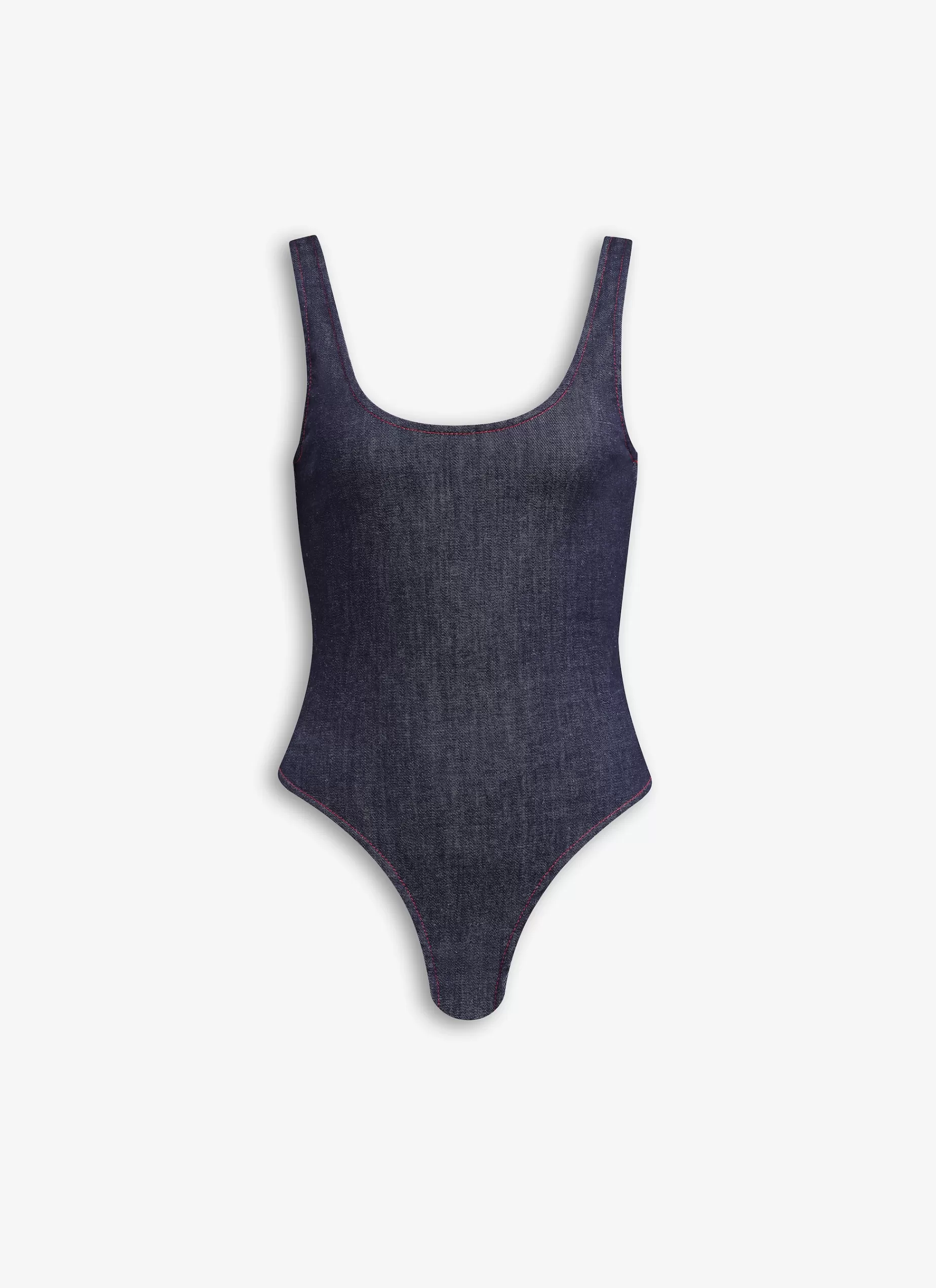 Alaïa TANK-BODY AUS STRETCH-DENIM< Denim | Bodysuits & Leggings