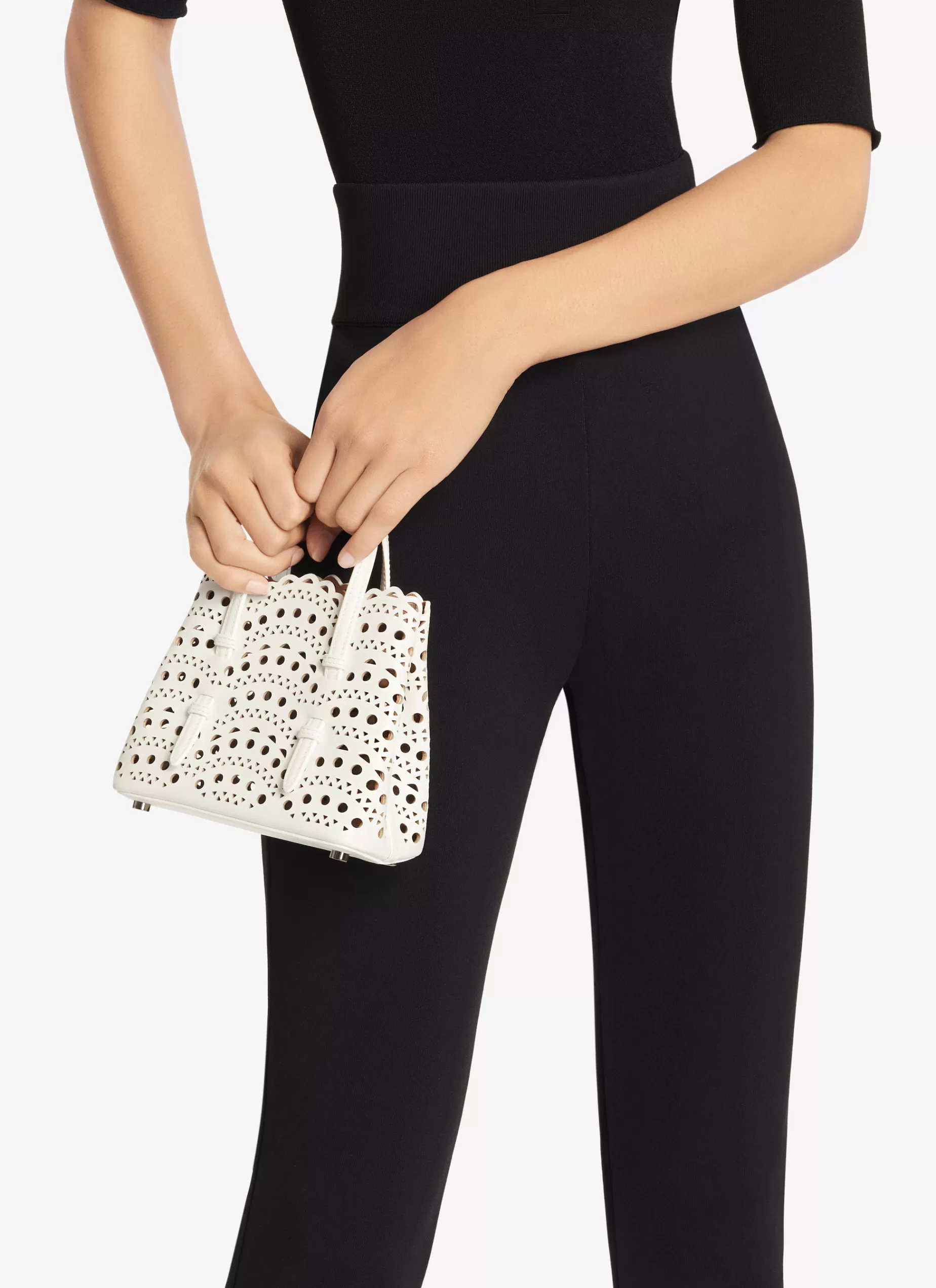 Alaïa Tasche Mina 16 Aus Luxus-Kalbsleder Mit Vienne-Wellenmuster< Handtaschen | Tote Bags