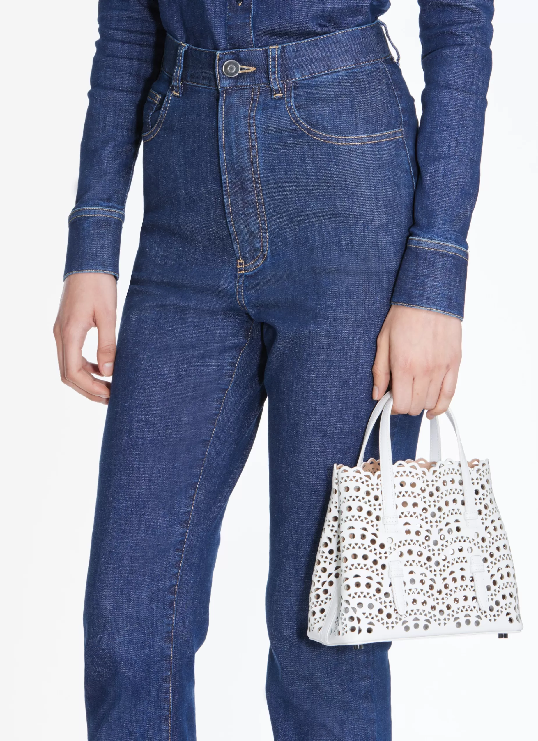 Alaïa TASCHE MINA 20 AUS KALBSLEDER MIT VIENNE-WELLENMUSTER< Kleine Taschen | Handtaschen