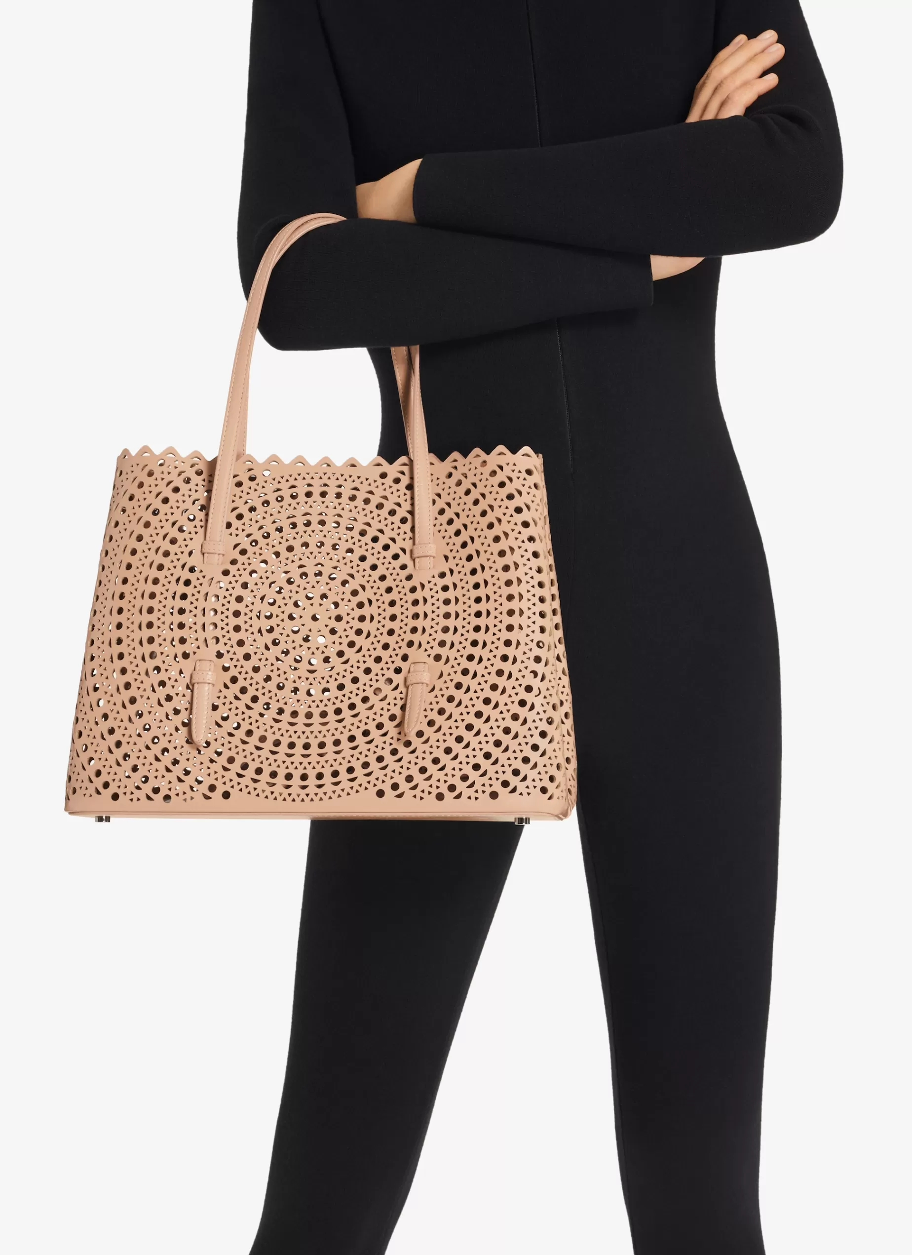 Alaïa Tasche Mina 32 Aus Luxus-Kalbsleder Mit Vienne-Wellenmuster< Handtaschen | Tote Bags