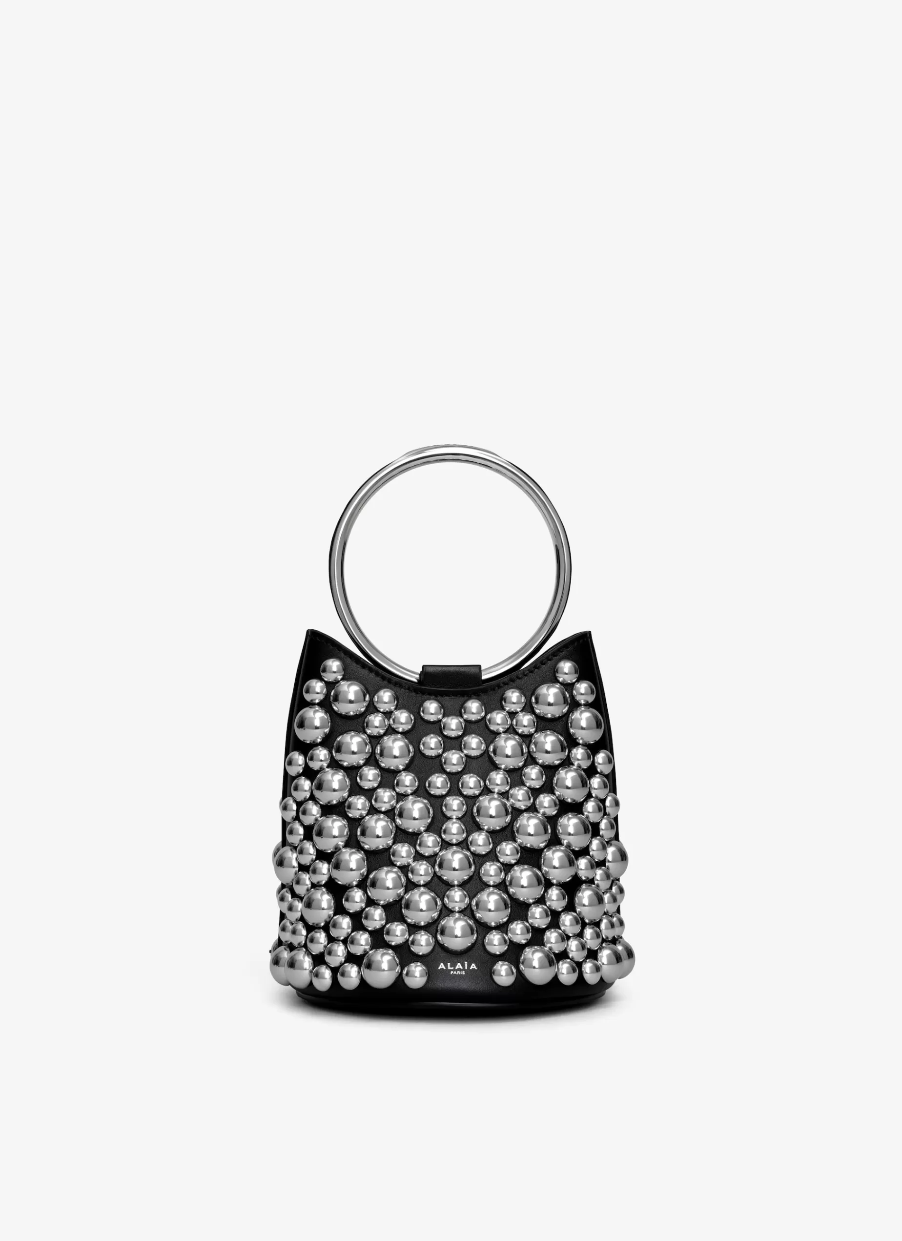 Alaïa TASCHE RING MINI BUCKET MIT KUGELN AUS KALBSLEDER< Kleine Taschen | Handtaschen
